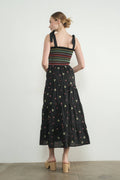 Embroidiered Smocked Bodice Floral Dress