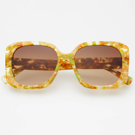 Vivian Octagonal Sunglasses | Yellow Toroise