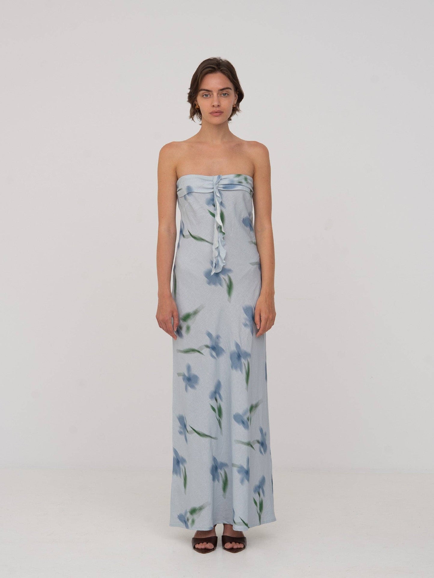 Blue Flower Print Dream Dress