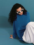 Brushed Alpaca Knitwear Jumper | Blue