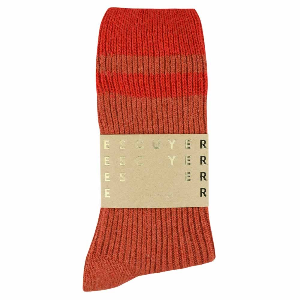 Cashmere Stripes Socks | Strong Orange & Orange