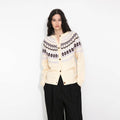 Fair Isle Knit Cardigan | 100% Wool
