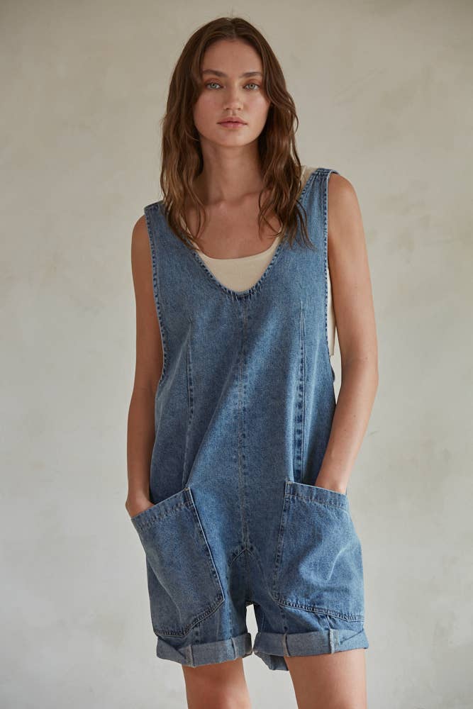 Denim Romper