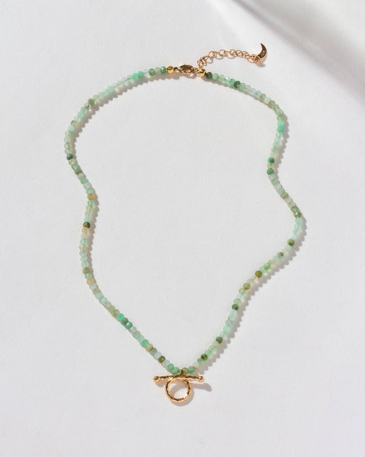 Natural Embrace Gem Necklace | Chrysoprase