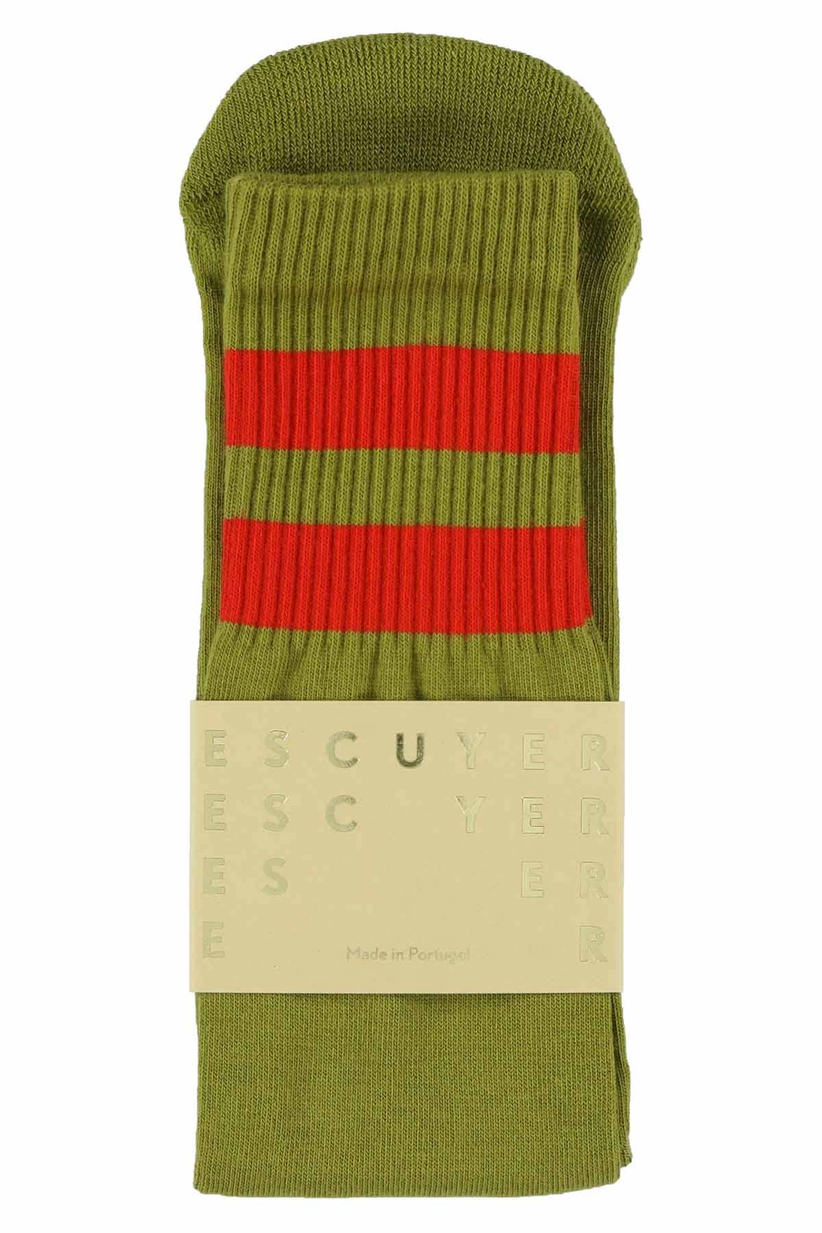 Unisex Tube Socks | Olive & Molten Lava