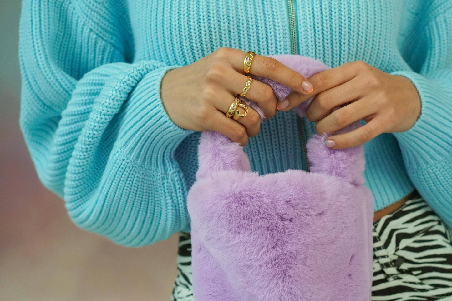 Pastel Jewelled Wiggle Ring