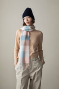 Lambswool Scarf | Seashell Check