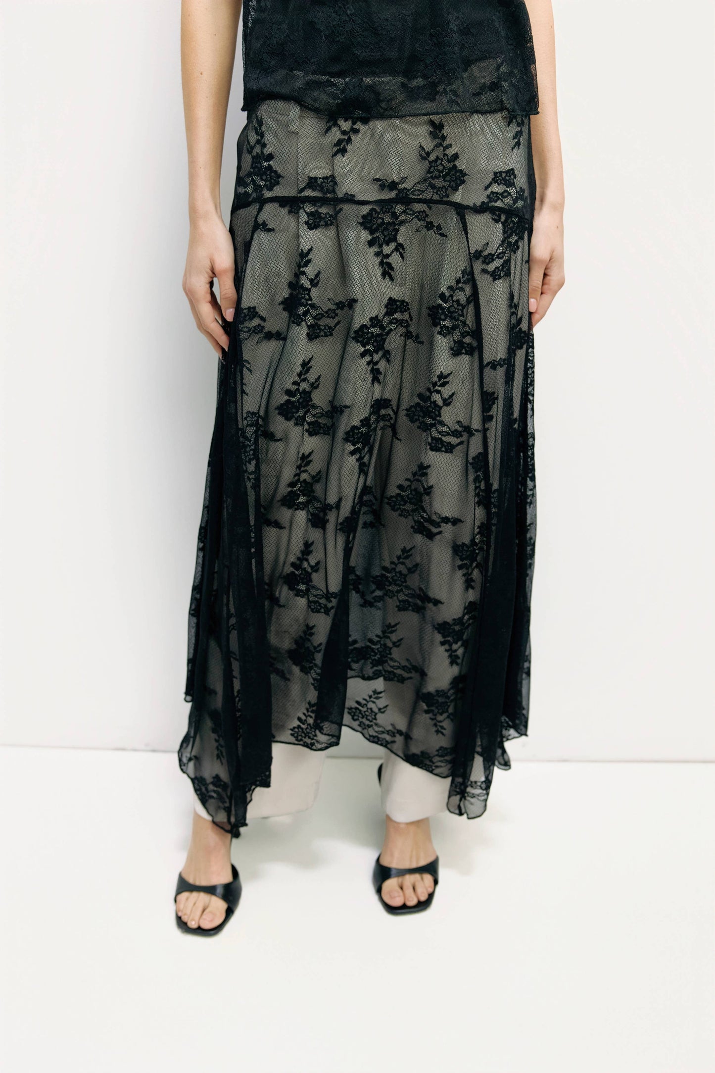 The Jennifer Skirt | Asymmetrical Lace Skirt