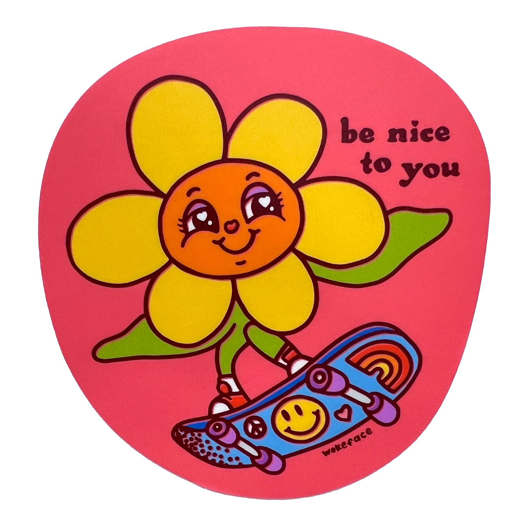 Sticker - Flower Skater Be Nice to You