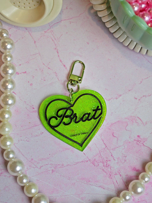 Brat Keychain | Green