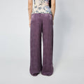 Frayed Hem Straight Leg Pant | Purple Rose