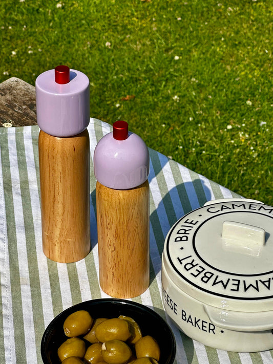 Salt & Pepper Grinder | Lilac & Red - Large