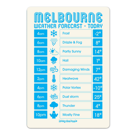 Melbourne Weather Single Magnet