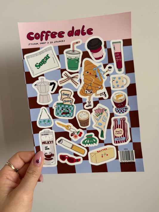 Coffee Date | A4 Sticker Sheet