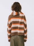 Stripe Wool Knit Cardigan/Scarf Set | Various Colours