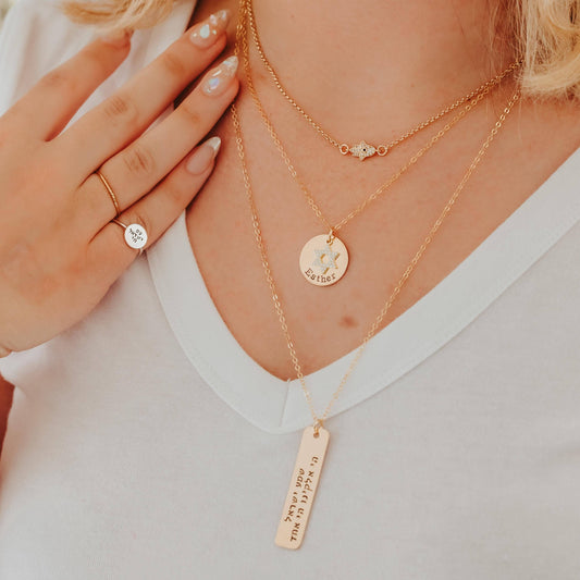 Shema Yisrael | Sterling Silver Bar Necklace