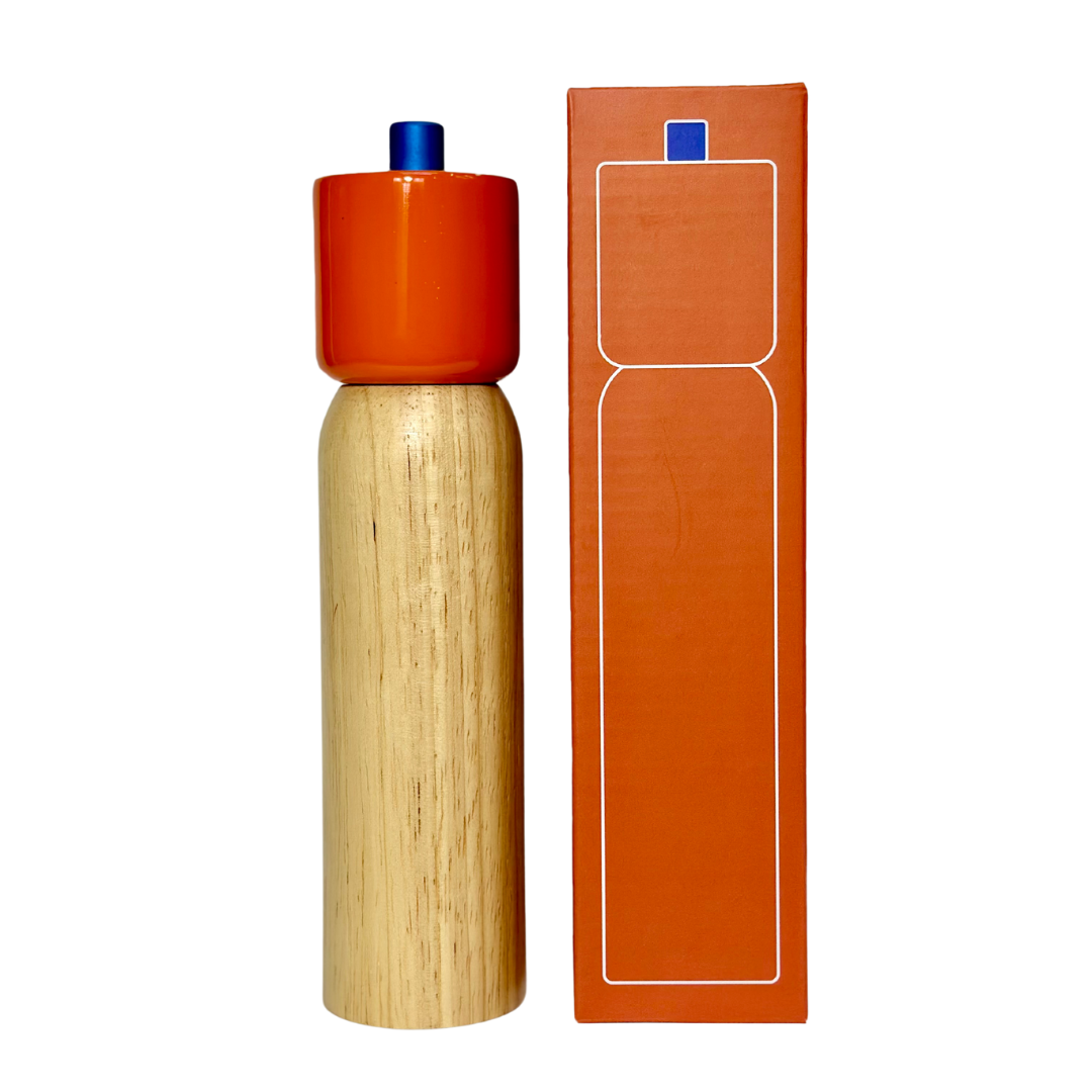 Large Salt & Pepper Grinder | Orange & Blue