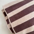 Organic Striped Blanket | Chocolate