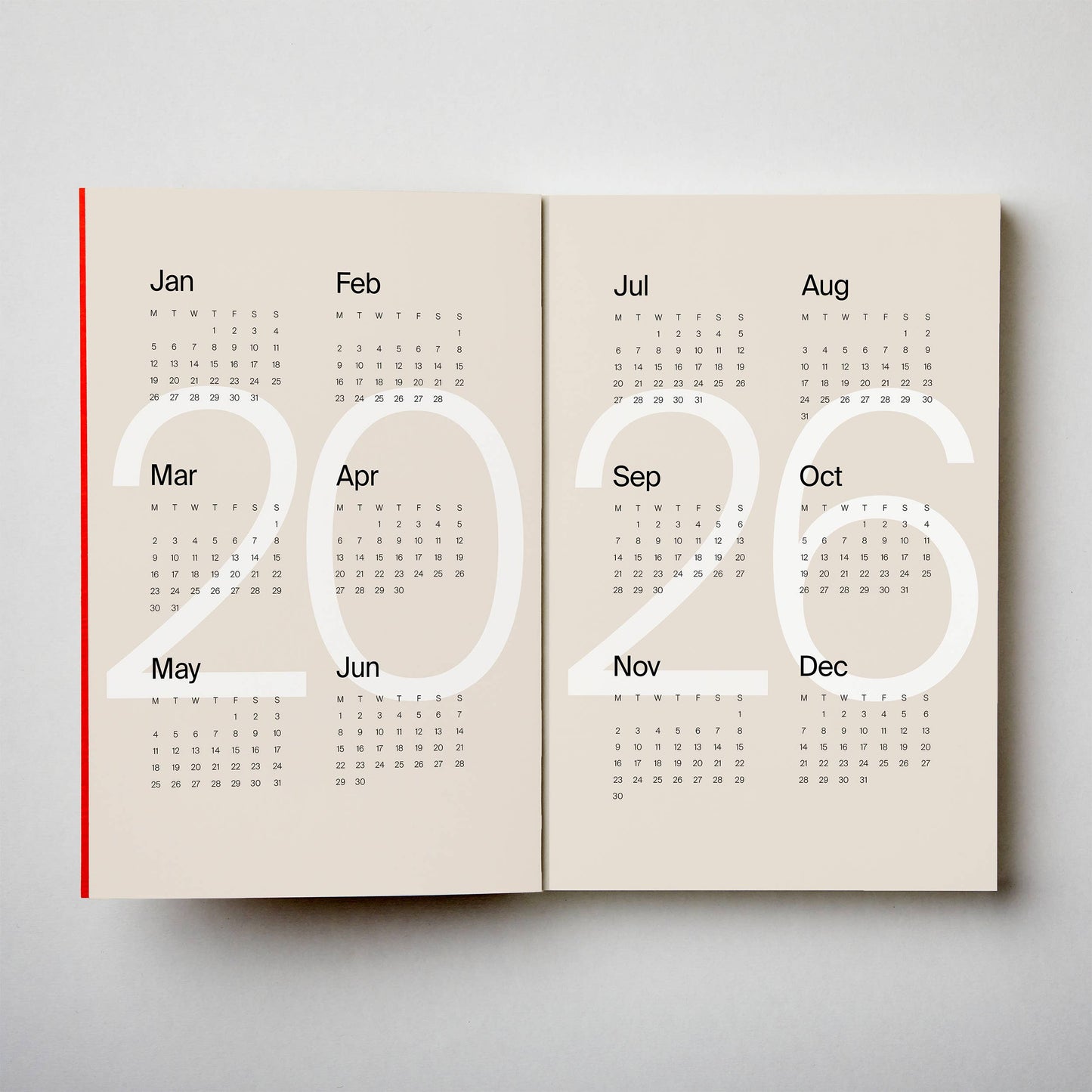 Red 2026 Planner | Day per page