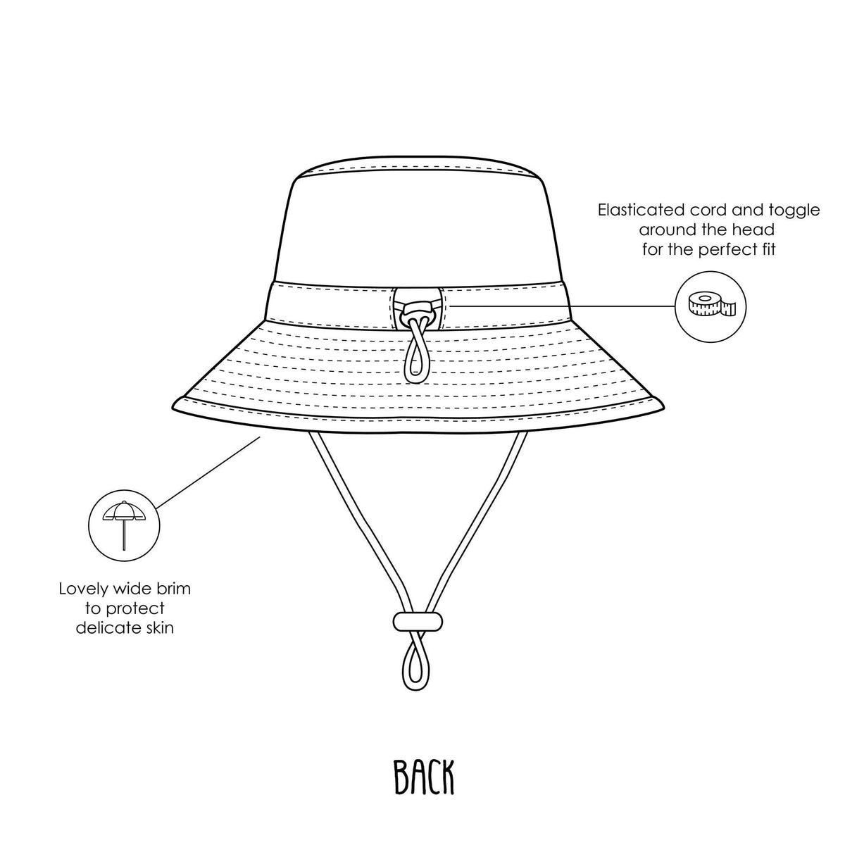Wide Brim Bucket Hat | Shooting Hoops
