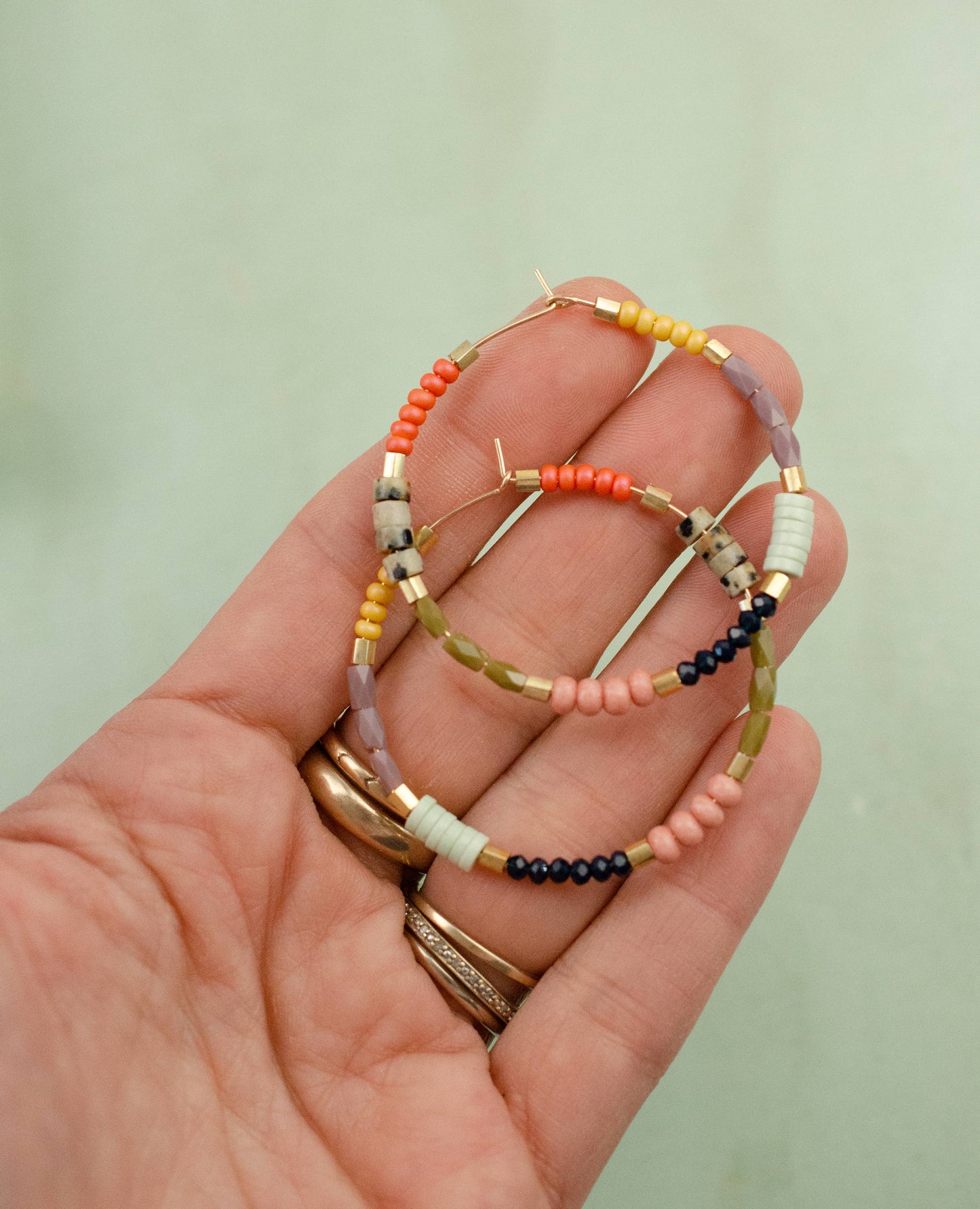 Meg beaded hoops