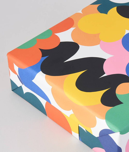 'Abstract Flowers' Gift Wrap | 1 Sheet