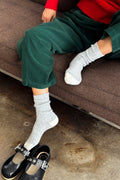 Wool Waffled Socks | Stone Cream