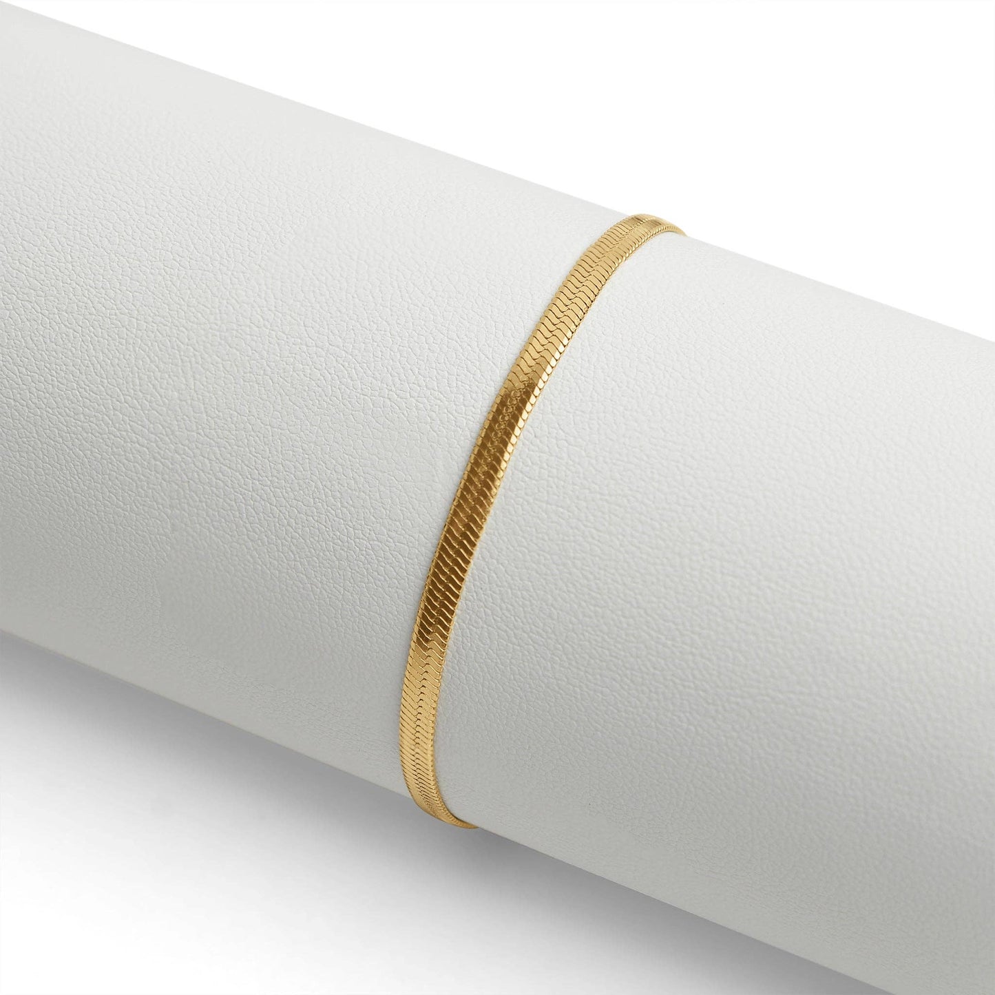 Herringbone Chain Bracelet | Gold