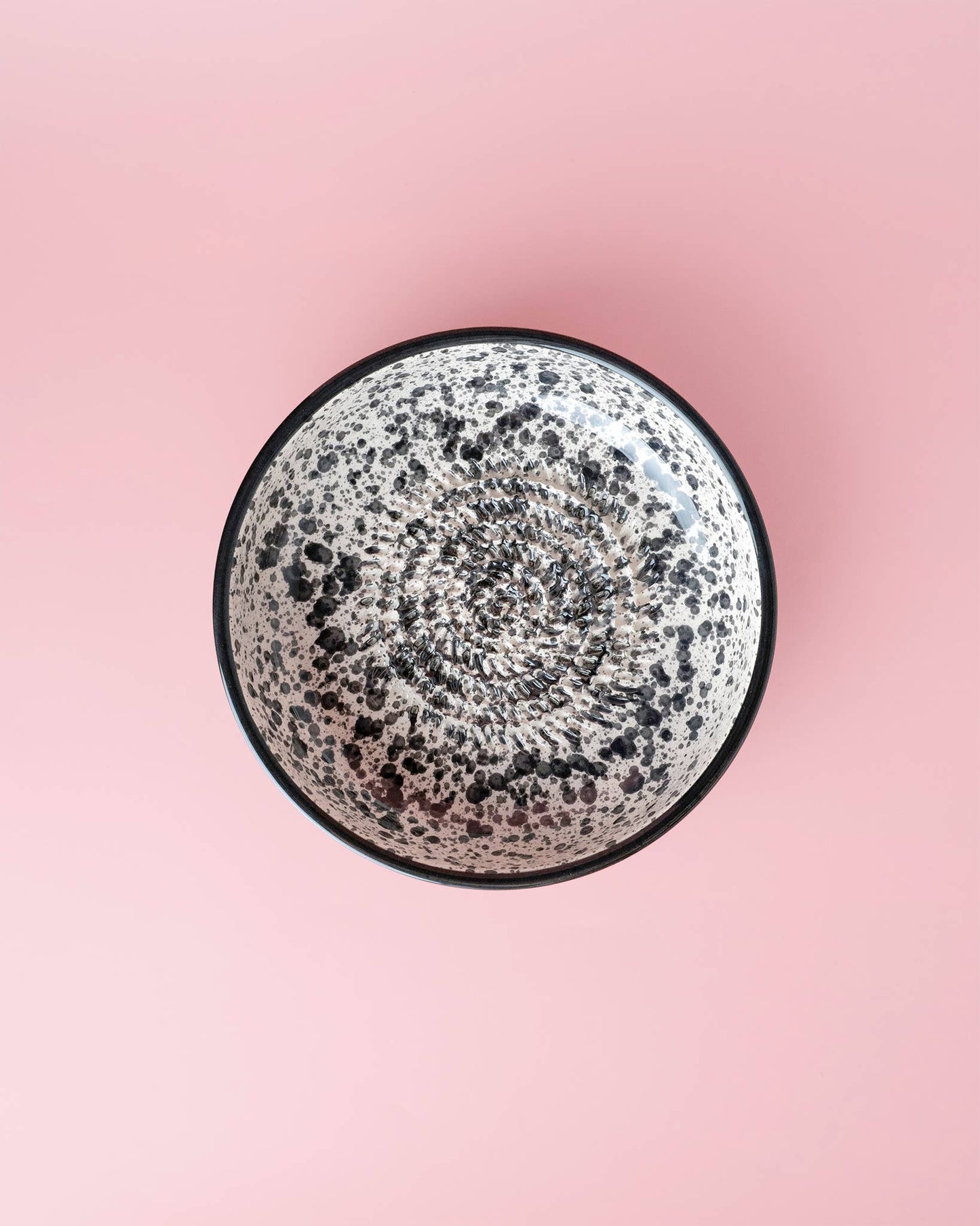 Large Ceramic Grater Bowl | Black & White