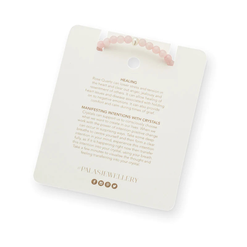 Rose Quartz & Pearl Prosperity Gem Bracelet