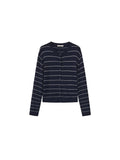 Striped Long-Sleeve Knit Cardigan | Two Colours