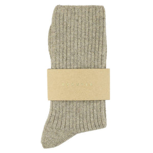 Lurex Cashmere Socks Women | Beige