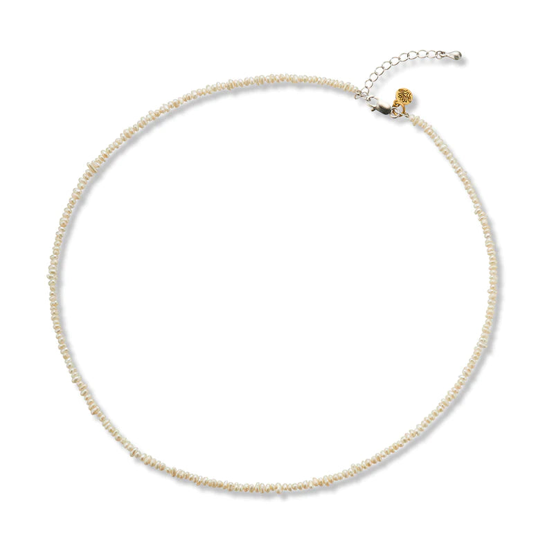 Silver & Pearl Empower Gem Necklace | Prosperity