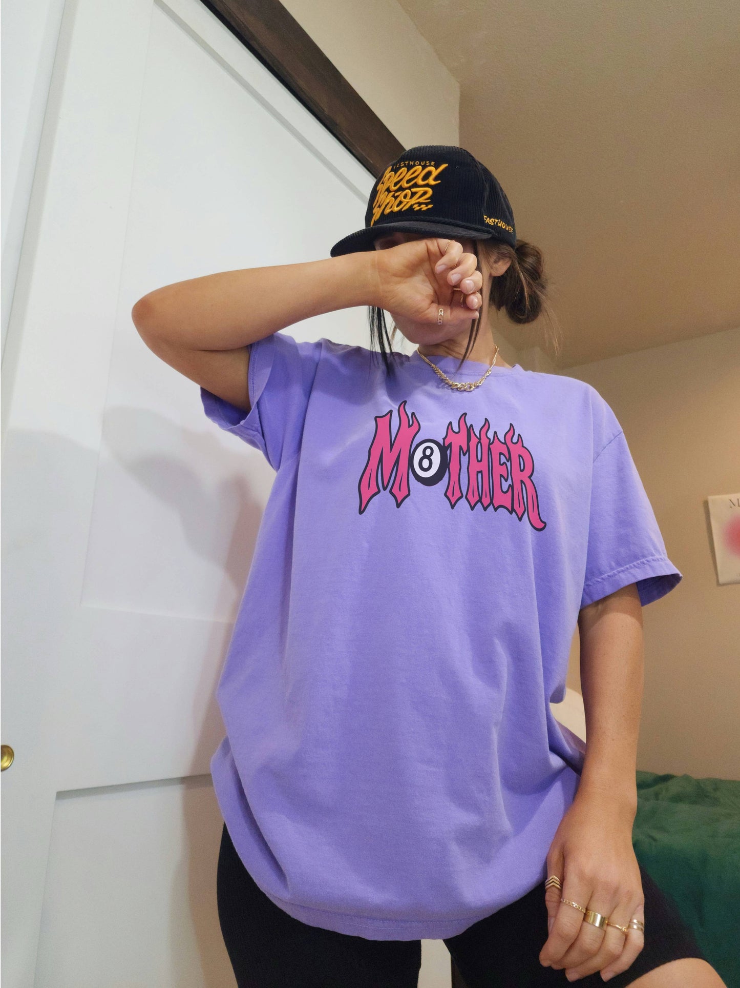 Mother 8 Ball Graphic Tee | Purple