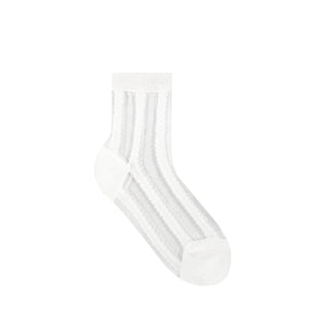 Women's Crew Sock | Sheer Stripe Lace