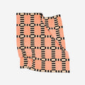 Tile Patch Chenille Throw | Peach