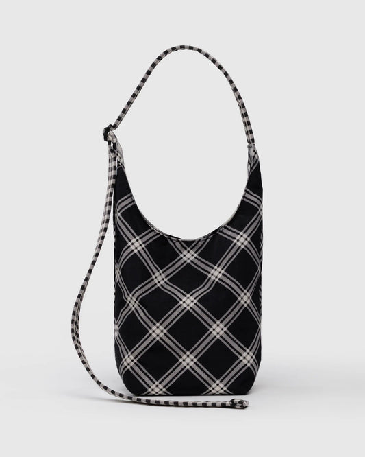 Small Nylon Sling Bag | Mixed Plaid