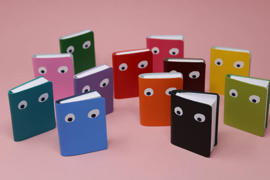 Googly Eye Mini Leather Notebook | Black