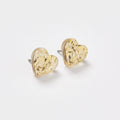 Heart Stud Earrings | Gold