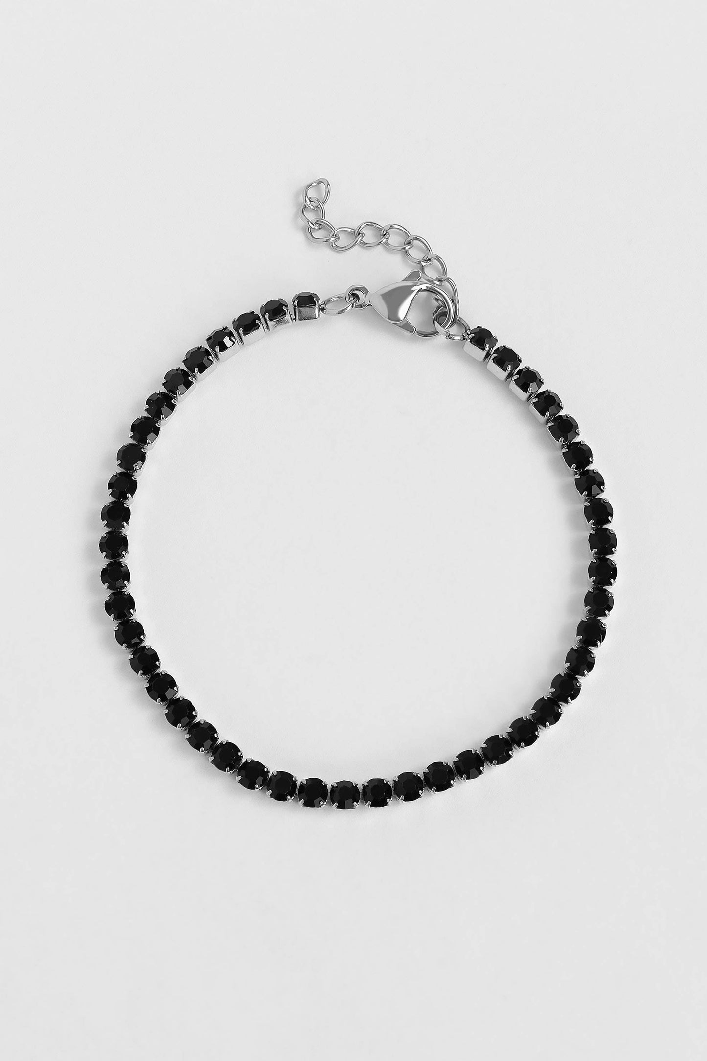 Jet Rhinestone | Tennis Chain Bracelet