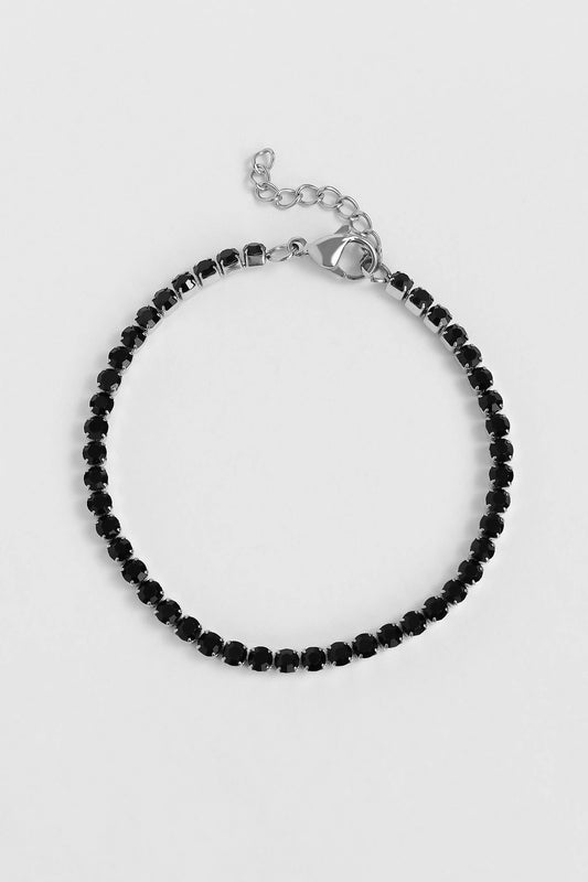 Jet Rhinestone | Tennis Chain Bracelet