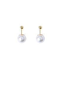 Two Way Pearl Studs | Gold Plated