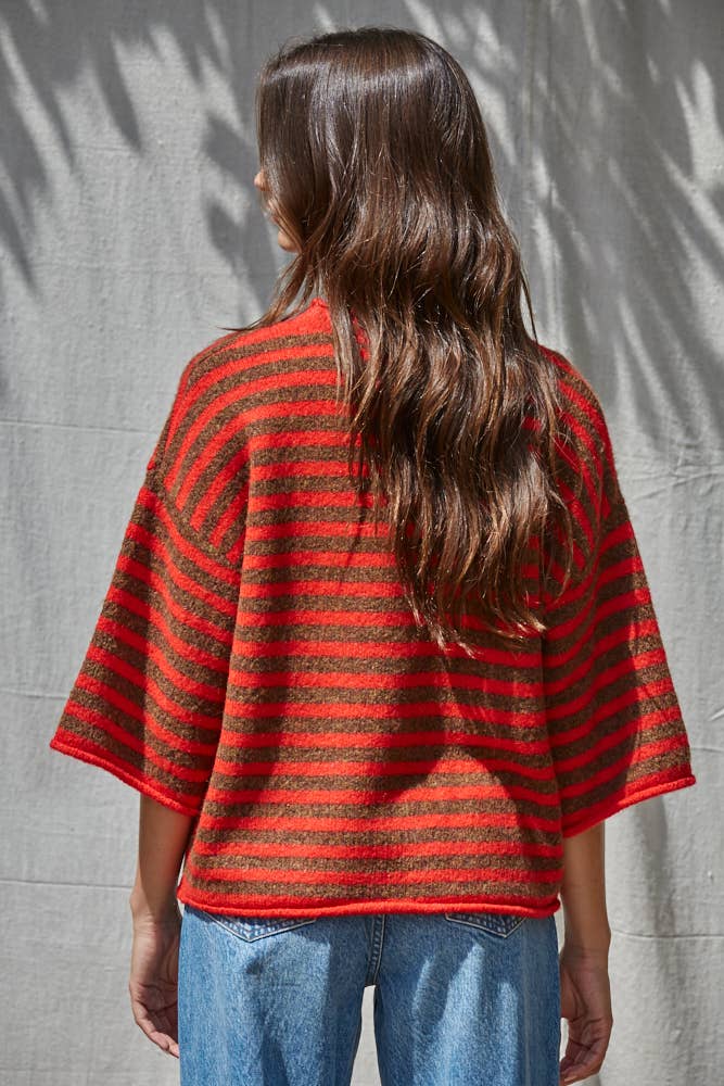 Quarter Length Knit Cardigan | Red Camel