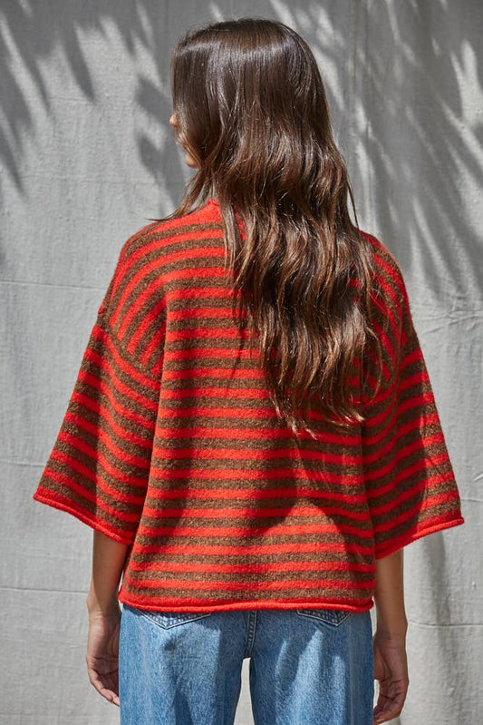 Quarter Length Knit Cardigan | Red Camel