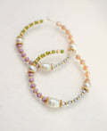Jules | Pearl and Pastel Beaded Hoops