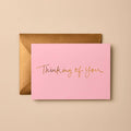 Thinking of You Greeting Card | Modern Gold Foil Stationery