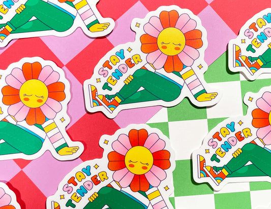 Stay Tender Flower | Vinyl Sticker