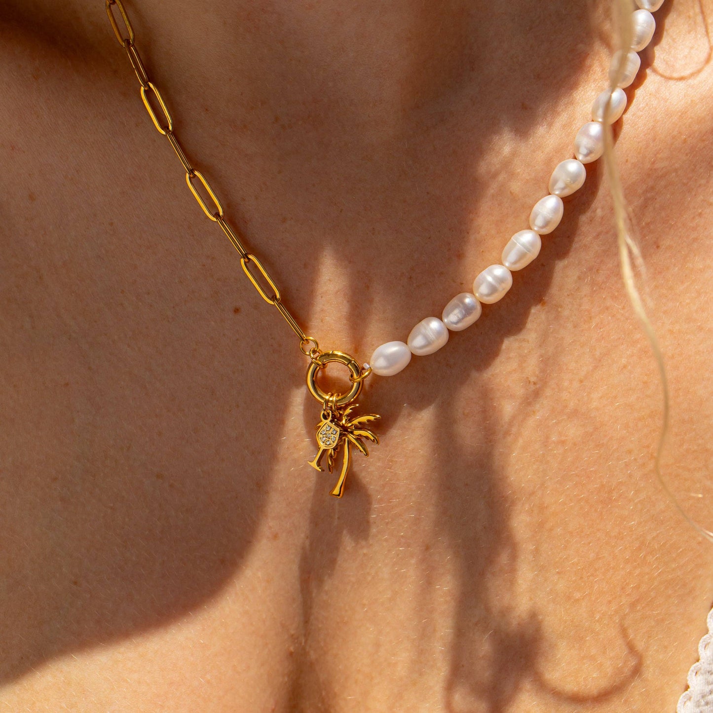 Freshwater Pearl  Split Chain Necklace | various colours
