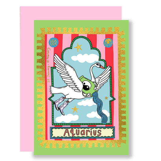 Zodiac-Aquarius card