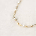 Pearl Paperclip Chain Bracelet